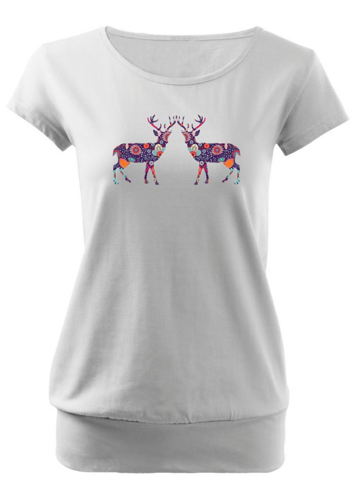 Dámské tričko "Flower boho deers"