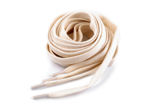 Bavlněné tkaničky délka 130 cm (1ks) - režná