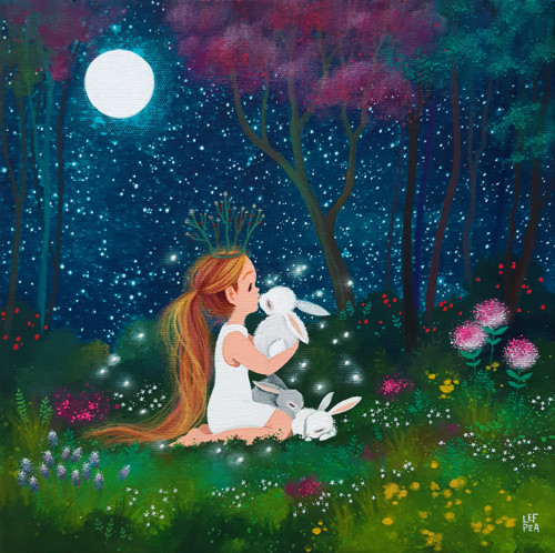 Princezna lesa- 30x30cm — foto 1