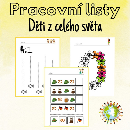 Děti z celého světa, pracovní listy