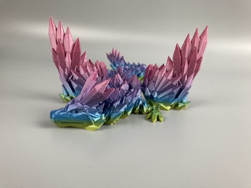 Krystalový drak - 37 cm, 3D tisk — foto 1