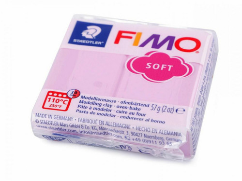 1ks růžová sv. pastel FIMO 57 g soft, FIMO, beton