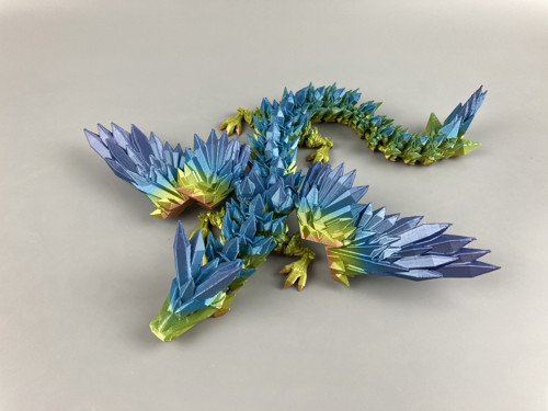 Krystalový drak - 37cm, 3D tisk — foto 1