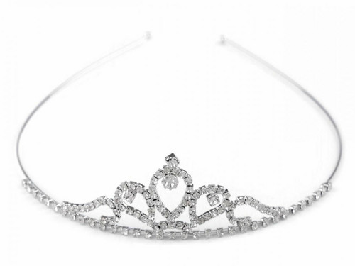 1ks crystal štrasová čelenka / korunka do vlasů,