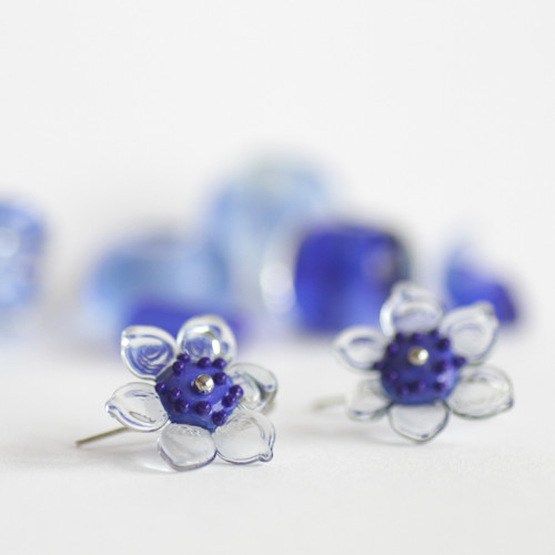 Náušnice z kytičkových vinutek — foto 1