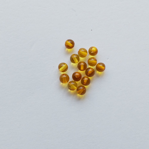 Jantar 14 korálky 4 mm, 1 kus