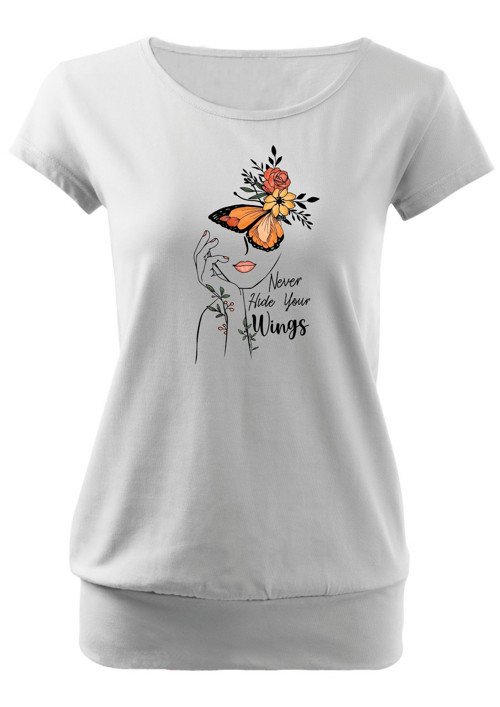Dámské tričko "Never hide your wings" — foto 1