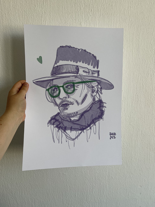 JOHNNY DEPP / digitální kresba / tisk — foto 1