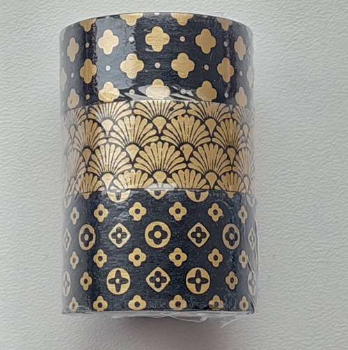 Set washi pásek se zlatou fólií.