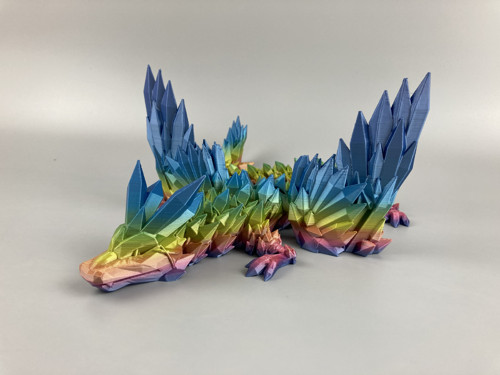Krystalový drak - 47 cm, 3D tisk — foto 1
