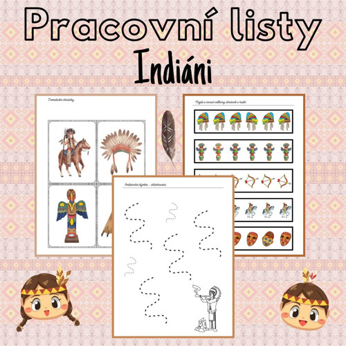 Indiáni, pracovní listy