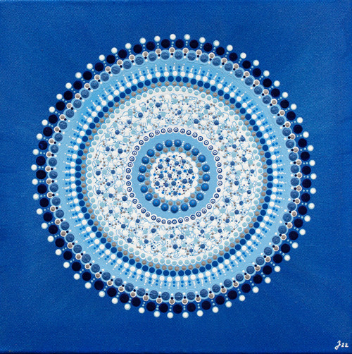 Mandala modrá