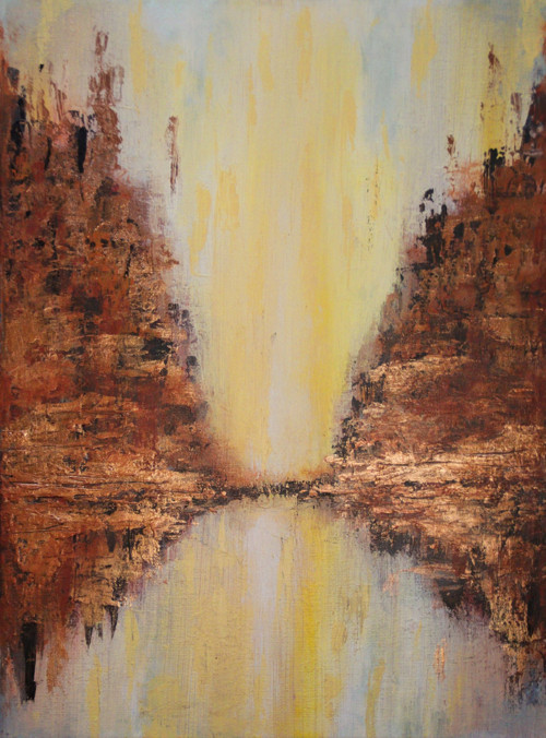 Úsvit na útesu (Malovaný obraz 30x40 cm)