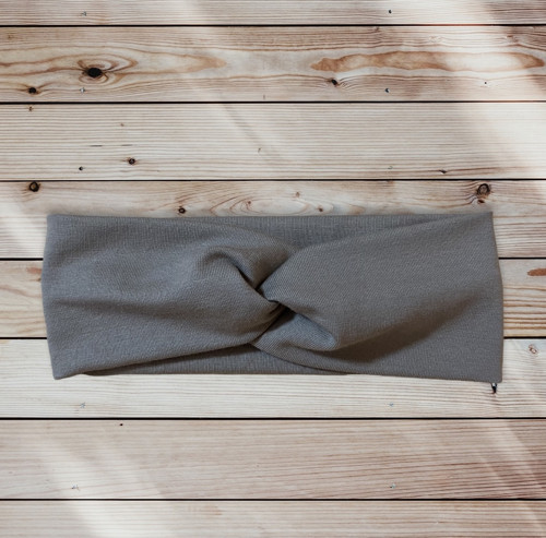 Turbanová čelenka / ŠEDOHNĚDÁ