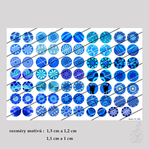 Motivy na náušnice - modré odstíny — foto 1
