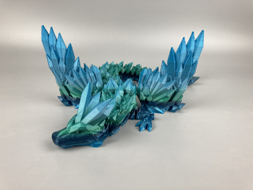 Krystalový drak - 47 cm, 3D tisk — foto 1