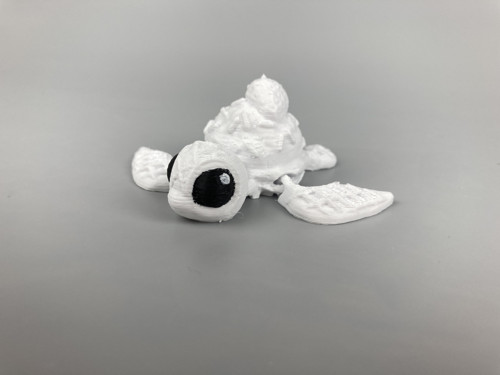 Dortíková želva - 7 cm, bílá, 3D tisk — foto 1