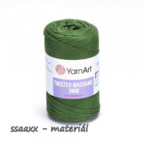 Twisted Macrame 3mm ~ olivově zelená 787