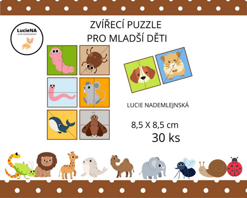 Zvířecí Puzzle Pro Mladší Děti