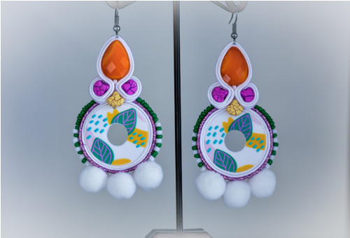 Soutache náušnice "A modern woman"