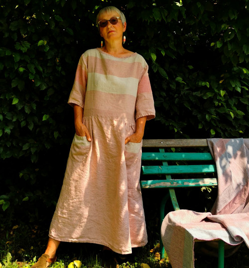 Piju rosé - lněné šaty IHNED — foto 1