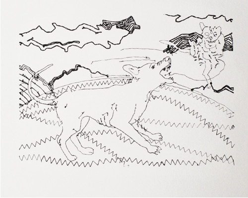 Serigrafie - Létající kočka