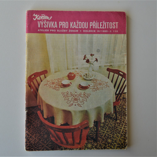 Časopis ateliér KVĚTEN IX/1985, č. 110, výšivka