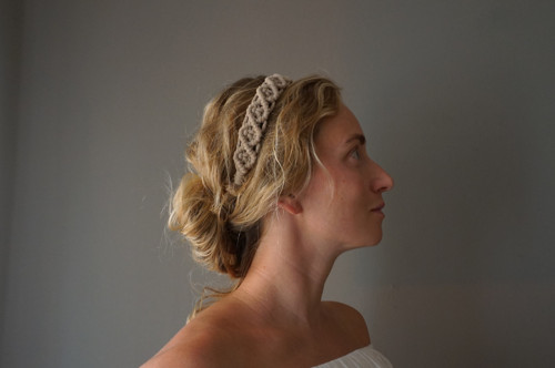 Macramé čelenka Beige