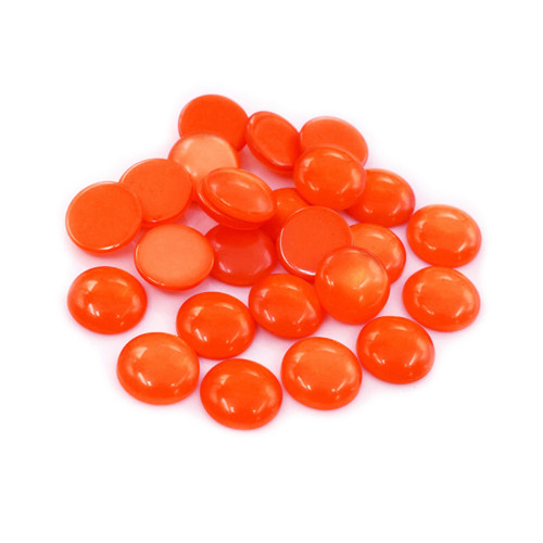 Kabošon "kočičí oči" oranžový 12mm, 2ks
