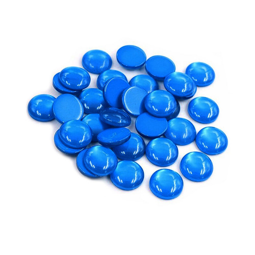 Kabošon "kočičí oči" tmavě modrý 12mm, 2ks