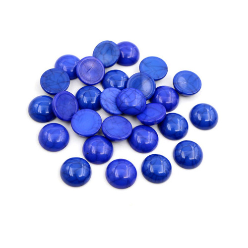 Kabošon tyrkenit tmavě modrý 7,5mm, 4ks