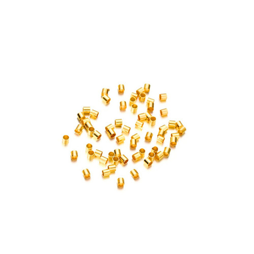 Zamačkávací rokajl 1,5mm zlato žluté, 100ks