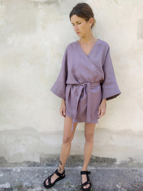 ... ľanové kimono ...