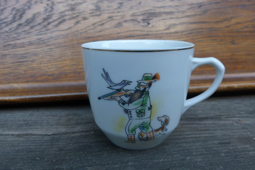 Pan myslivec...dětský hrnek, porcelán Dubí