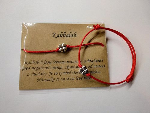 Kabbalah náramek se čtyřlístkem