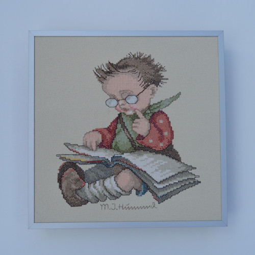 Obraz na motivy Hummel, čtoucí chlapec, 33 x 33 cm