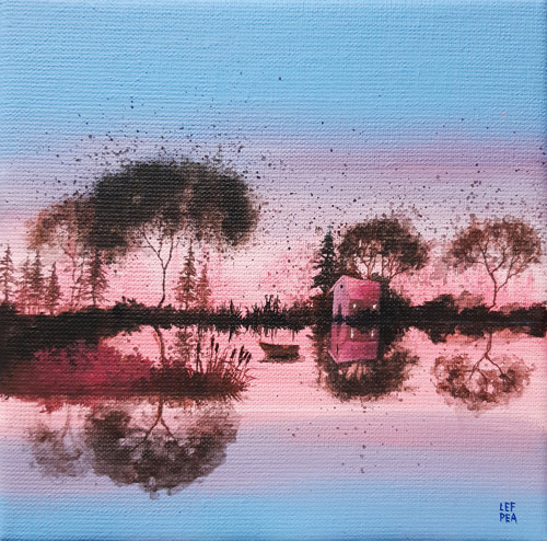 Víkend u jezera - 20x20cm — foto 1