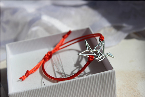 Origami jeřábi. Náramek Kabbalah. — foto 1