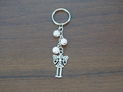 Klíčenka s angelitem (sv. růžový)