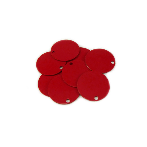 Kovové kolečko červené 12mm, 2ks