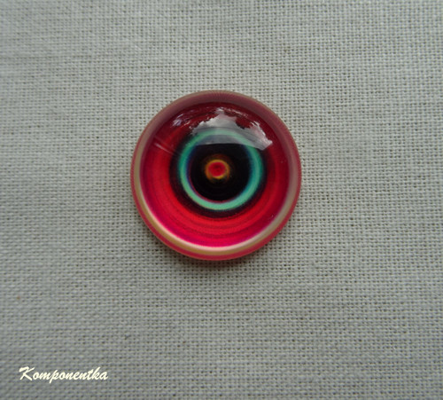 Skleněný kabošon kruhy 12mm