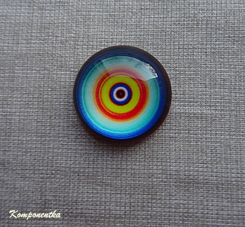 Skleněný kabošon kruhy 10mm