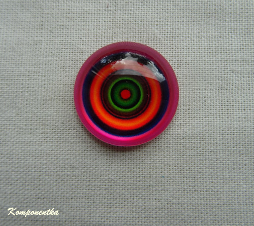 Skleněný kabošon kruhy 10mm