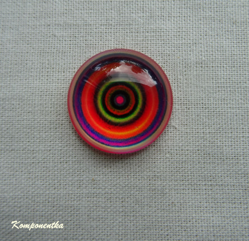 Skleněný kabošon kruhy 20mm