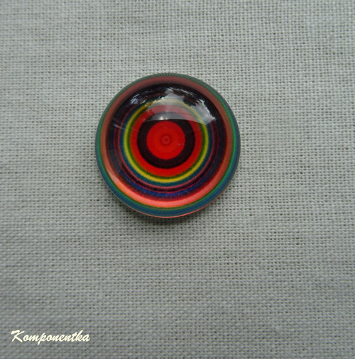 Skleněný kabošon kruhy 20mm