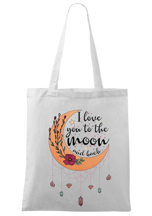 PEVNÁ plát.taška "I love you to the Moon and back"