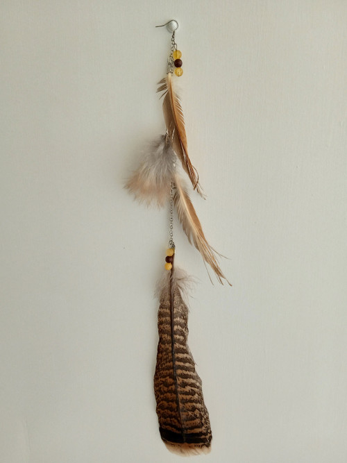 Šamanská etno boho hippie náušnice Ginger — foto 1