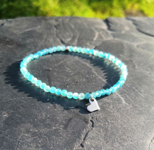 Očisťující chalcedon*broušený*srdíčko*ocel