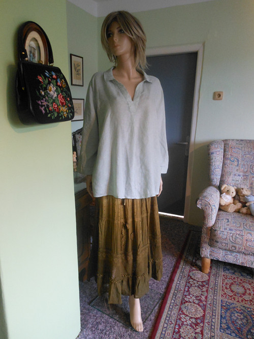 Lněná košile, halenka, vel.46 — foto 1