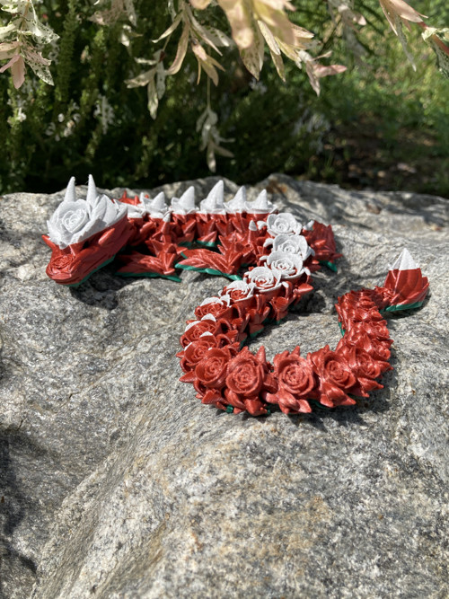 Růžičkový drak - 42cm, 3D tisk — foto 1